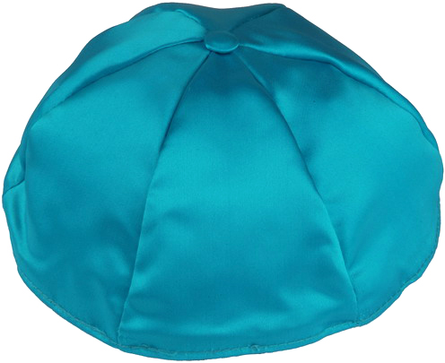 Turquoise Satin Kippah